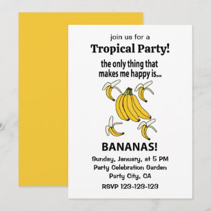 Bananen Frucht Lustige Bananen Einladung
