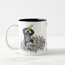 Bananen für diese Gorilla Brawl! Zweifarbige Tasse