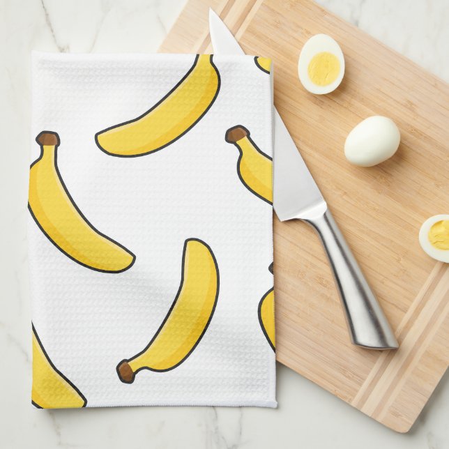 Bananen Geschirrtuch (Viertel Falte)