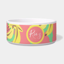Bananen-Grünmuster Rosa Grün