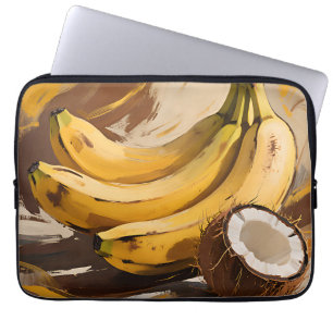 Bananen-Kokosnuss-Stillleben Laptopschutzhülle