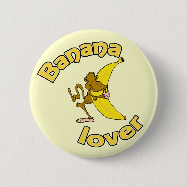 Bananen-Liebhaber-Knopf Button (Vorderseite)