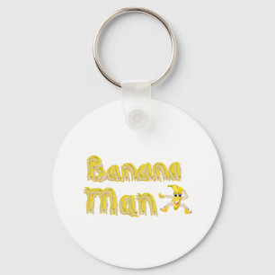 Bananen-Mannknopf Schlüsselanhänger
