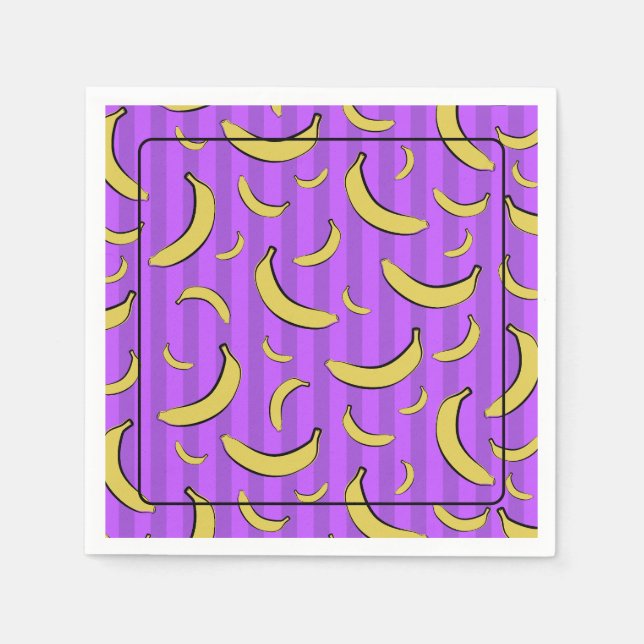 Bananen-Muster-Papier-Serviette Serviette (Vorderseite)