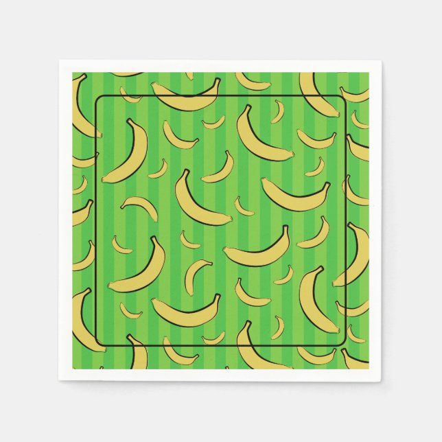 Bananen-Muster-Papiertaschentuch Serviette (Vorderseite)