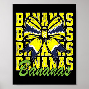 Bananen Nachname Coquette Bow Girls Kinder Frauen Poster