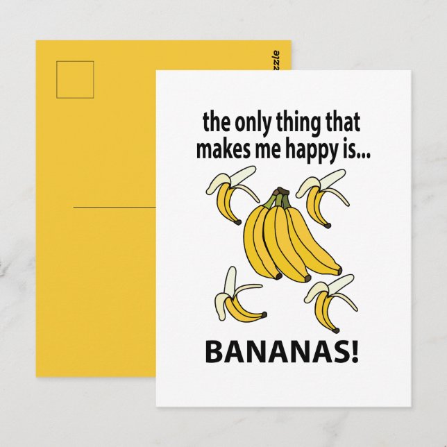 Bananen Obst Funny Bananas Postkarte (Vorne/Hinten)