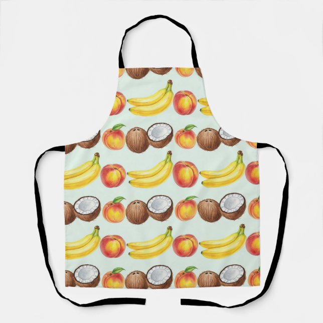 Bananen, Pfirsiche und Kokosnüsse von Natasha Us Schürze (Vorderseite)