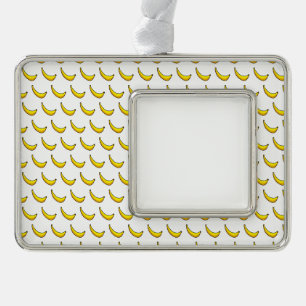 Bananen Rahmen-Ornament Silber
