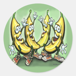 Bananen Runder Aufkleber