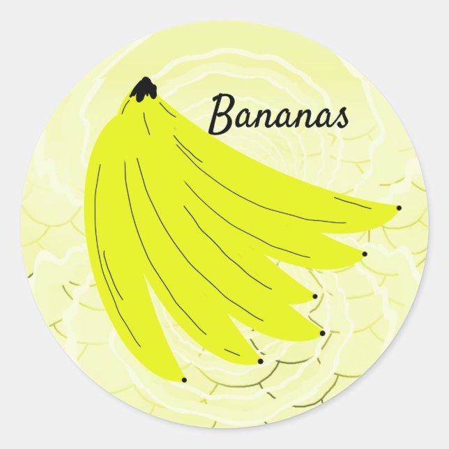 Bananen-Rundklecker Runder Aufkleber (Vorderseite)