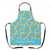 Bananen Tropenblau und Gelbfrucht-Muster