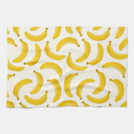 Bananen-tropische Frucht-Druck, Gelb und Weiß Geschirrtuch