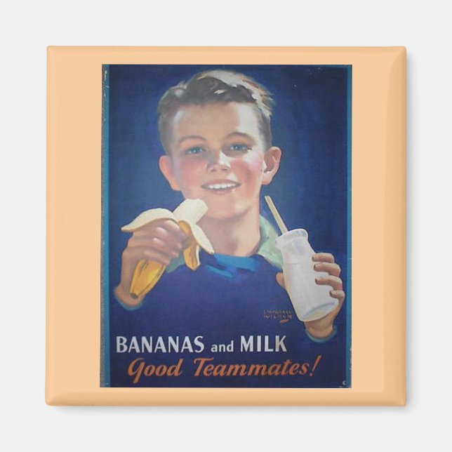 Bananen und Milch Magnet (Vorne)