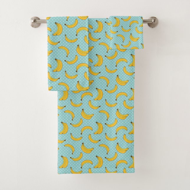 Bananen und Polk-Punkte Badhandtuch Set (Insitu)