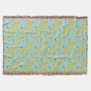 Bananen und Polk-Punkte Decke