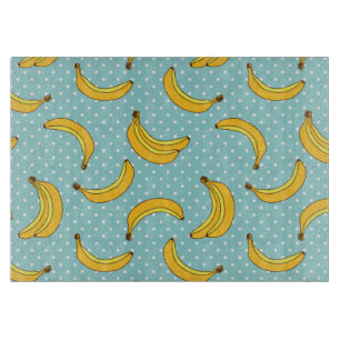 Bananen und Polk-Punkte Schneidebrett