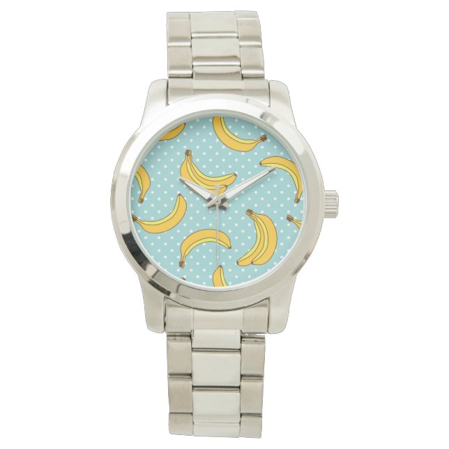 Bananen und Polstersteine Armbanduhr (Vorderseite)