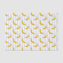 Bananen und Streifen Druckmuster Seidenpapier