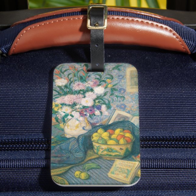 Bananen, Zitronen und Bücher | Juan de Echevarría Gepäckanhänger (Vorderseite Insitu 2)