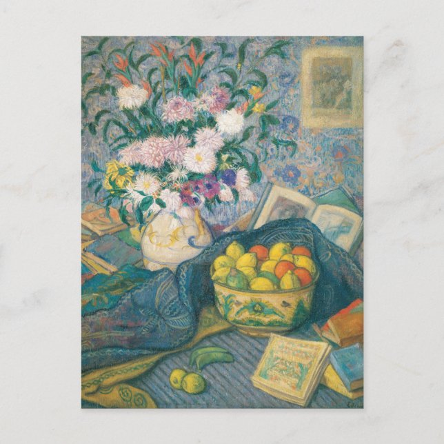 Bananen, Zitronen und Bücher | Juan de Echevarría Postkarte (Vorderseite)
