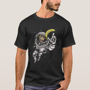 Bananenastronaut im Weltraum Affen Vegane Nahrungs T-Shirt