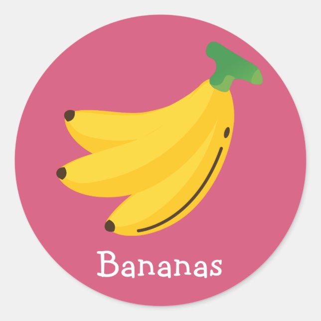 Bananenaufkleber Runder Aufkleber (Vorderseite)