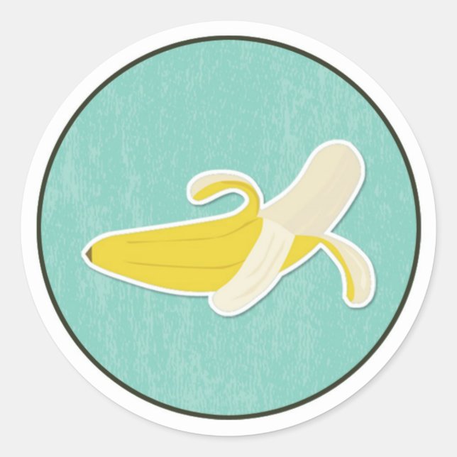 Bananenaufkleber Runder Aufkleber (Vorderseite)