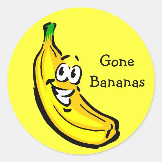 Bananenbananen-Typ Runder Aufkleber (Vorderseite)