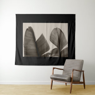 Bananenbaum-Blätter in Sepia Wandteppich