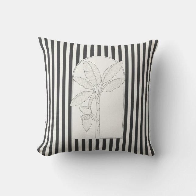 Bananenbaum Elegante Blume Kissen (Vorderseite)