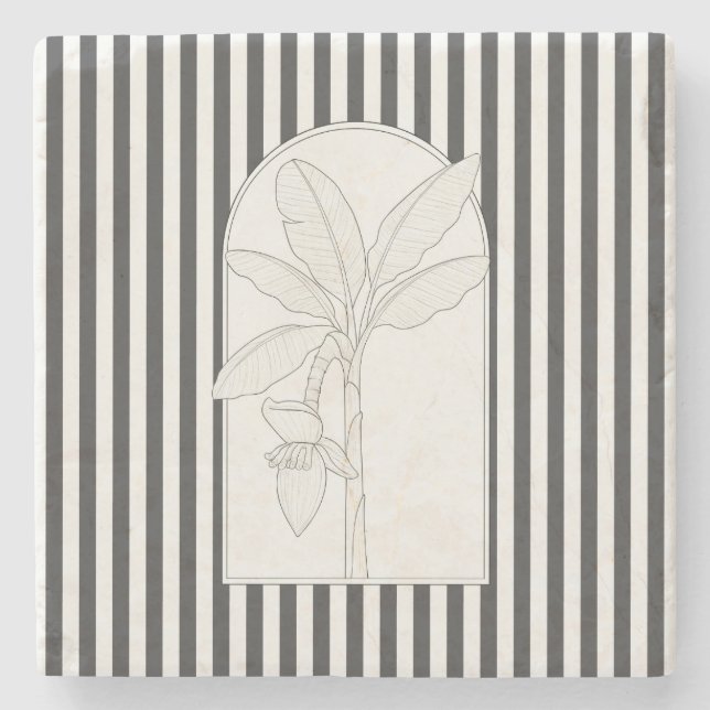 Bananenbaum Elegante Blume Untersetzer (Vorderseite)