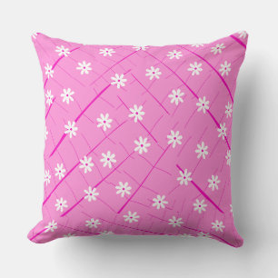 Bananenblatt und tropische Blume, botanisch rosa Kissen