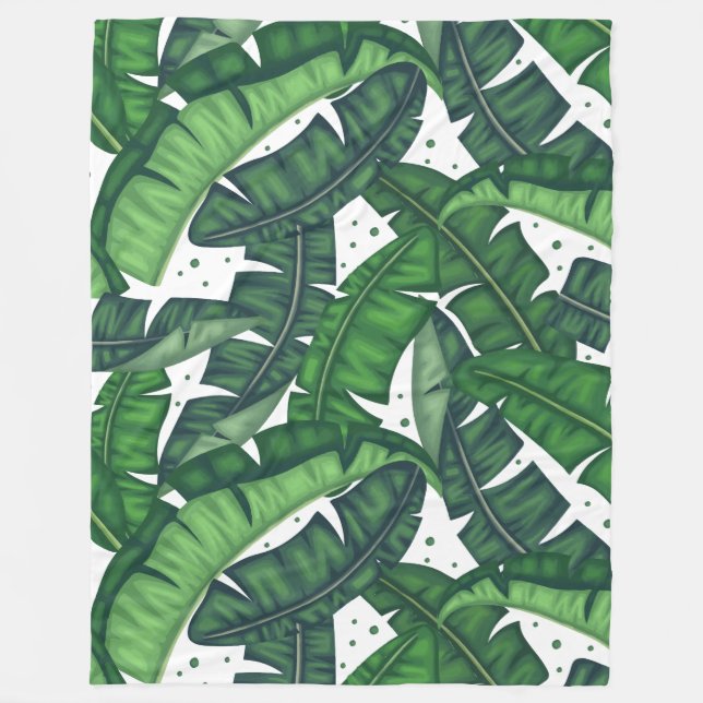 Bananenblattdecke Fleecedecke (Vorderseite)