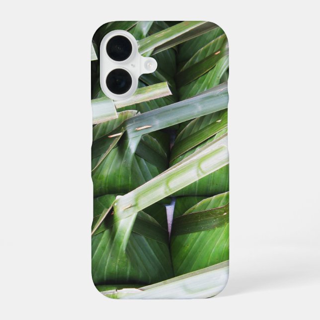 Bananenblätter-Päckchen iPhone 16 Hülle (Rückseite)