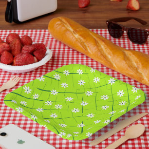 Bananenblätter und Blume, grün, botanisch Pappteller