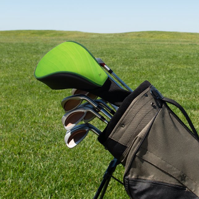 Bananenblattmuster, grüner Farbverlauf Golf Headcover (In SItu)