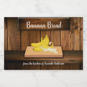 Bananenbrot-Etikett 3"x2" Lebensmitteletikett