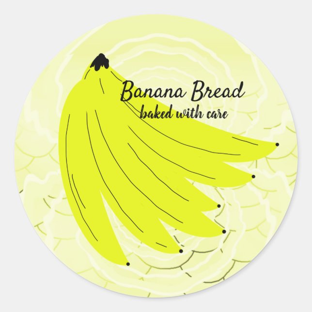 Bananenbrot, hausgemachte Rundkleber Runder Aufkleber (Vorderseite)