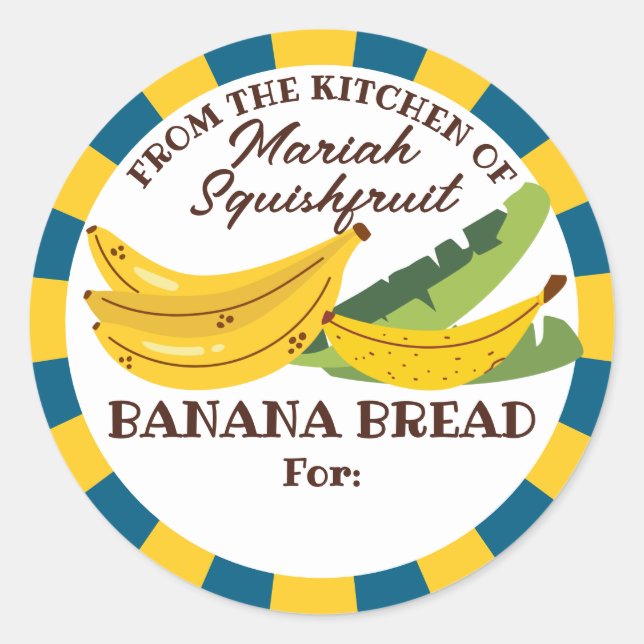 Bananenbrotkonserven aus der Küche Runder Aufkleber (Vorderseite)