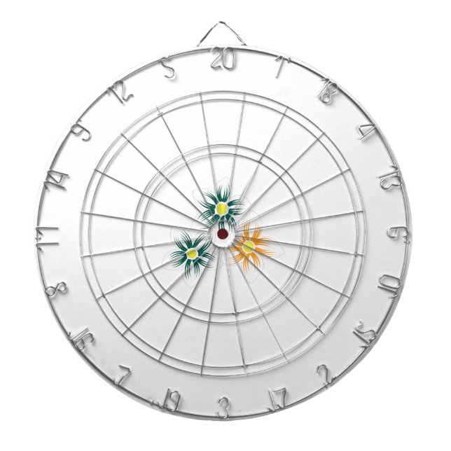 Bananengelb, dunkelblau grün, dekorativ dartscheibe (vorne)