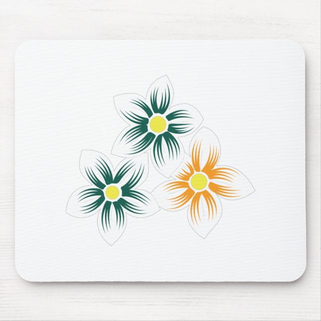 Bananengelb, dunkelblau grün, dekorativ mousepad (Vorne)