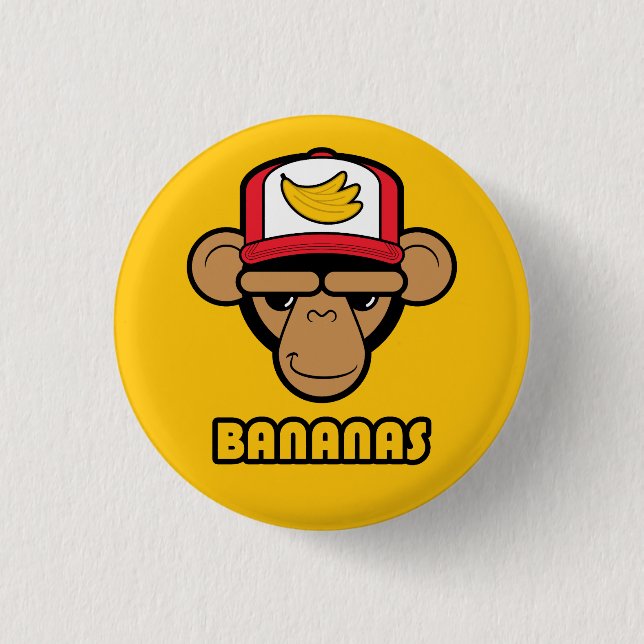 Bananenknopf Button (Vorderseite)