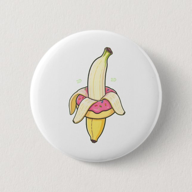 Bananenknopf Button (Vorderseite)