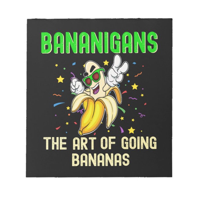 Bananenkunst, Coole Alberne Banane Notizblock (Vorderseite)