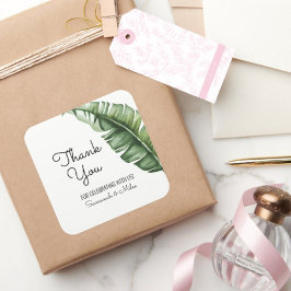 Bananenleaf - Begrüßungszettel des Mitteljahrhunde Runder Aufkleber