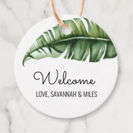 Bananenleaf des Mitteljahrhunderts - Begrüßungstag Geschenkanhänger