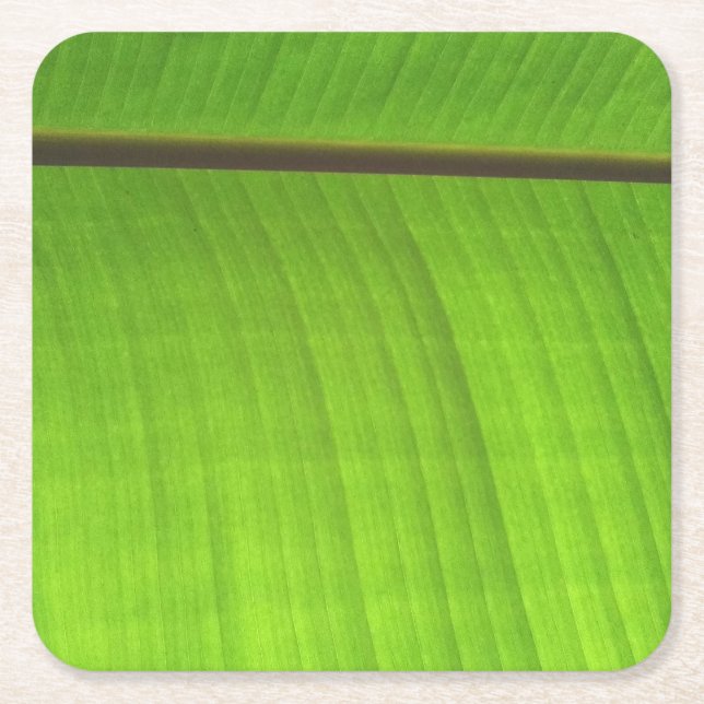 Bananenleaf Nah Rechteckiger Pappuntersetzer (Vorderseite)