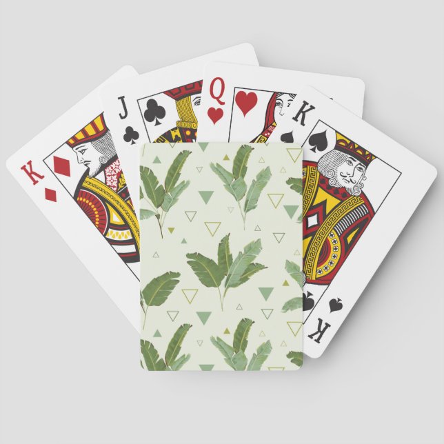 Bananenleder mit Dreiecken Spielkarten (Rückseite)