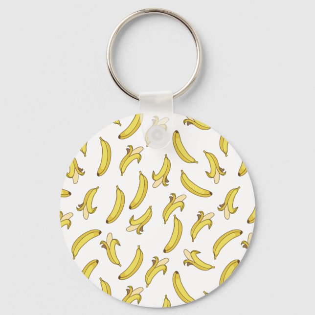 Bananenmuster bedruckter Schlüsselanhänger (Vorderseite)
